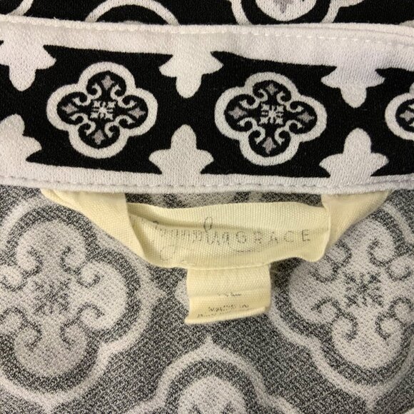 Magnolia Grace xl women's Mariana Square Neck Knit top Black/white - Picture 10 of 10